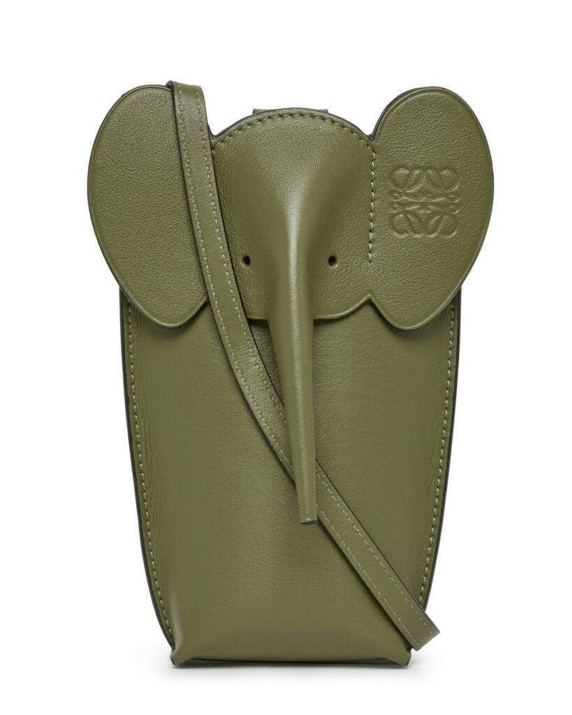 03 LOEWE 大象肩背小包 手機包 墨綠